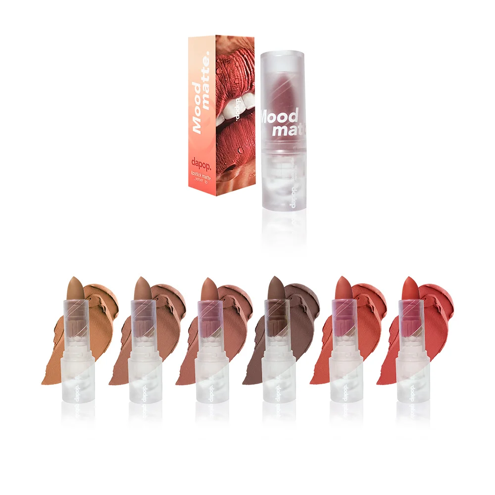 Labial en barra dapop con terminación matte 3.4g, variedad de colores…
