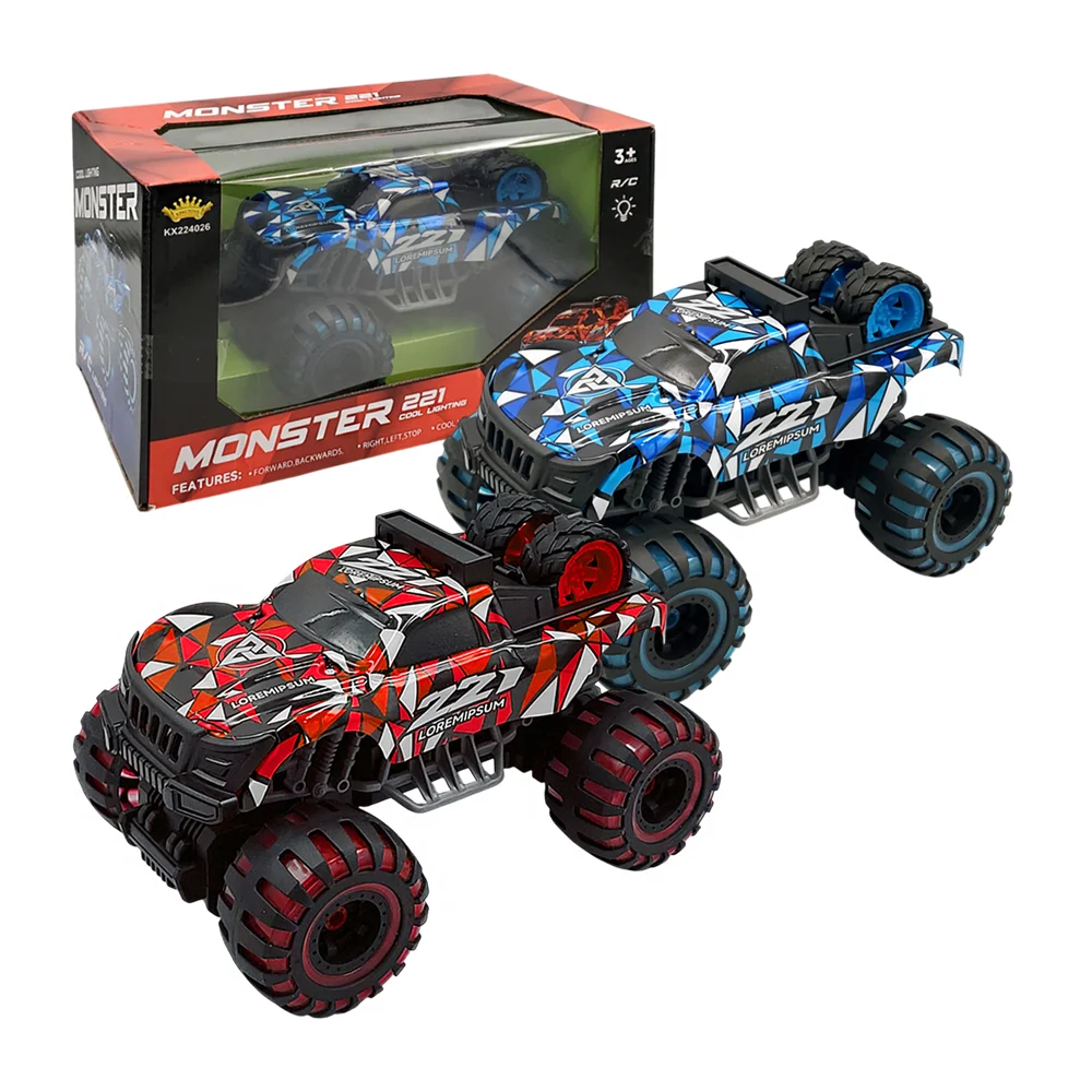 Carro monster truck a control remoto con luces, varios colores / 221 …