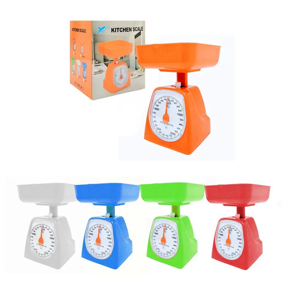 Báscula para cocina, de plástico con capacidad para 5kg, colores vari…