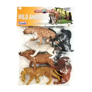 Paquete con seis figuras plásticas de 14cm en forma de animales salva…