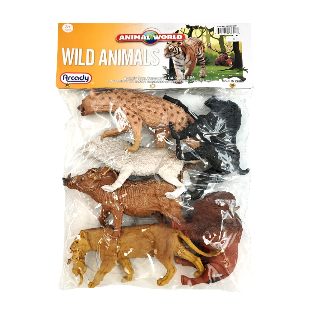 Paquete con seis figuras plásticas de 14cm en forma de animales salva…