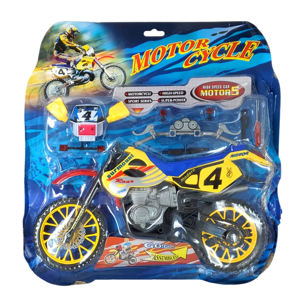 Blíster de motocicleta infantil deportiva plástica, con piezas interc…
