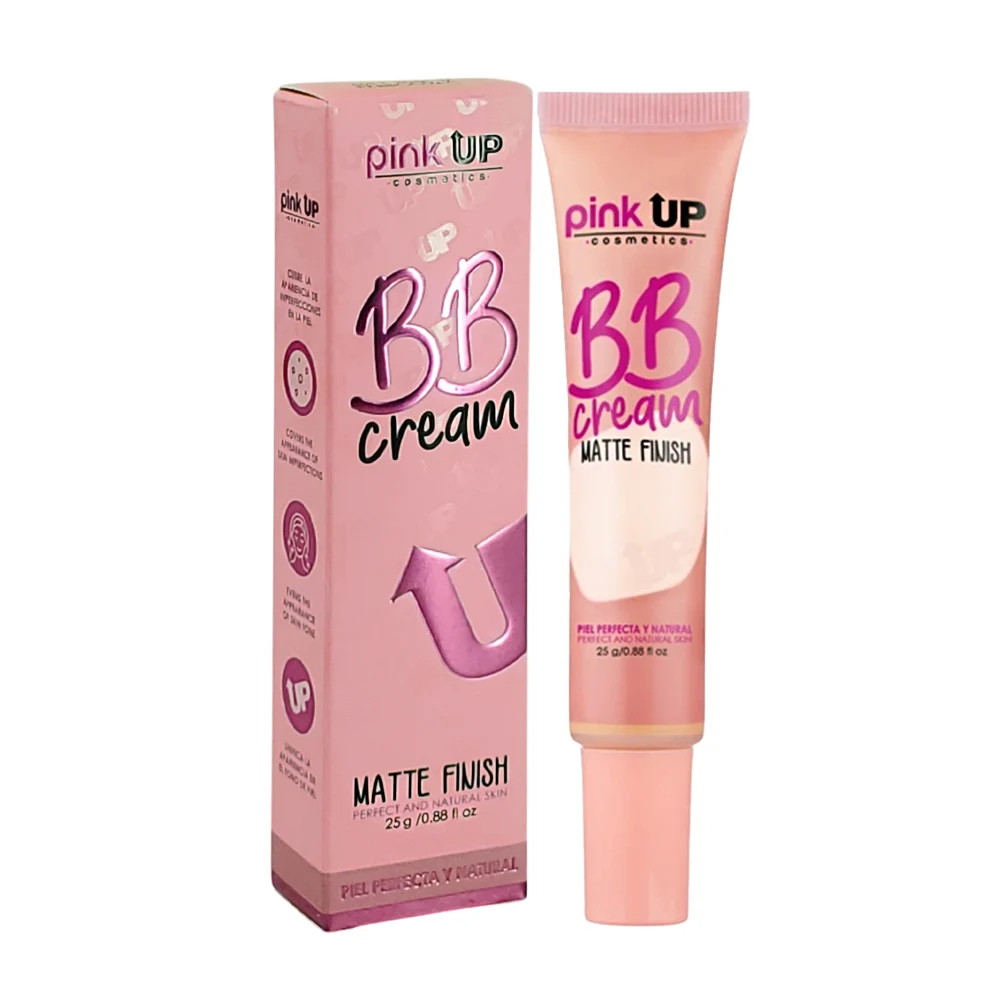 Bb cream pink up tono soft beige cobertura ligera con acabado matte, …