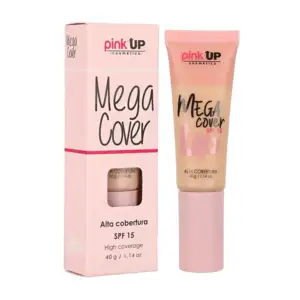 Base de maquillaje pink up de cobertura alta fps15, tono beige 300, 4…