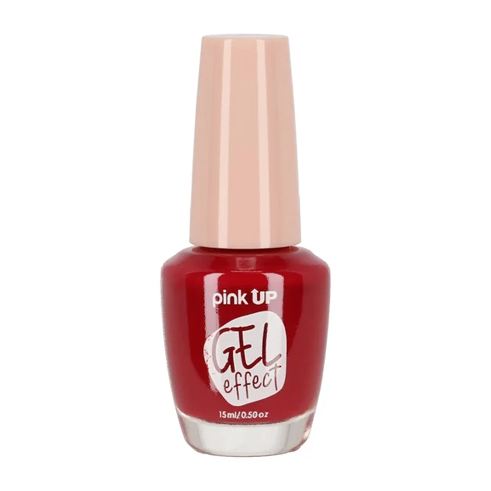 1pza Esmalte con efecto gel pink up para uñas en tono red, 15ml / pkn…