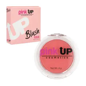 Blush / rubor compacto pink up en tono real coral, 4g / pkr01