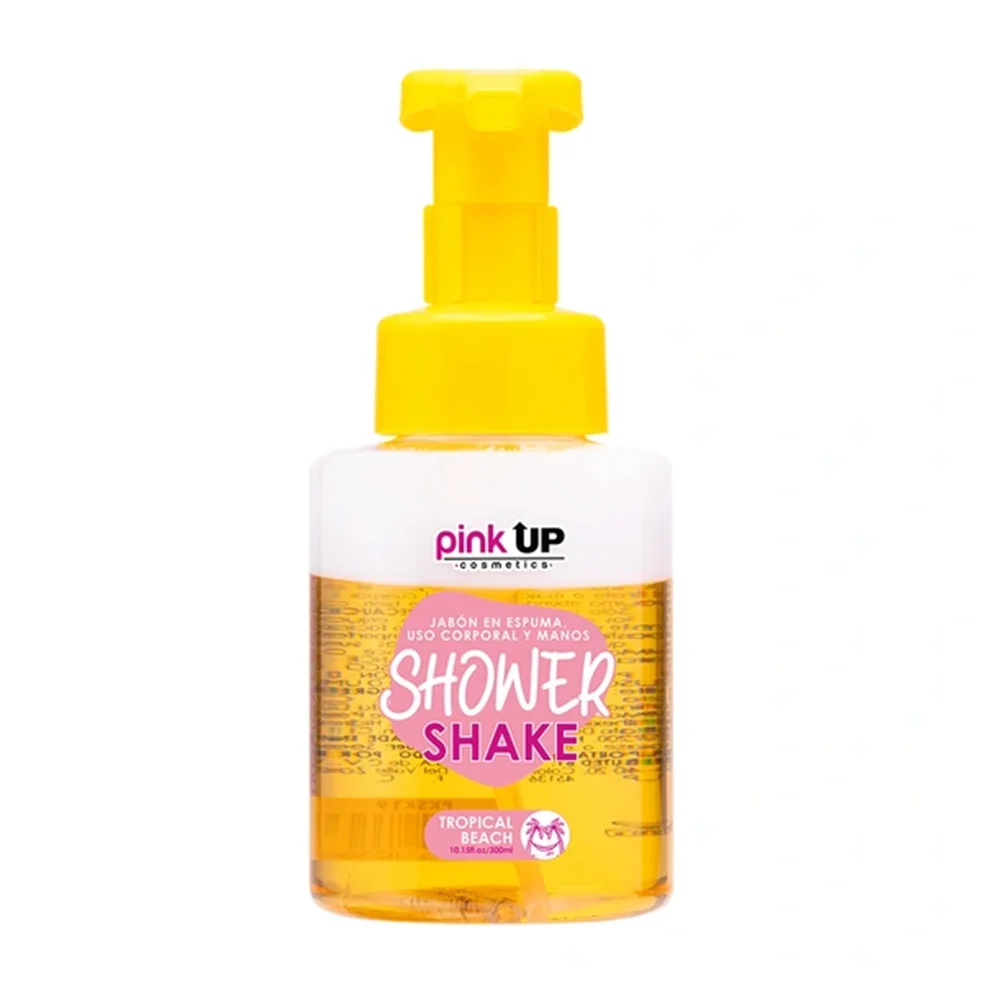 Jabón pink up en espuma fragancia tropical beach, 300ml / shower shak…