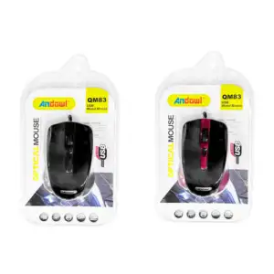 Mouse alámbrico andowl con cable usb y diseño ergonómico / qm83