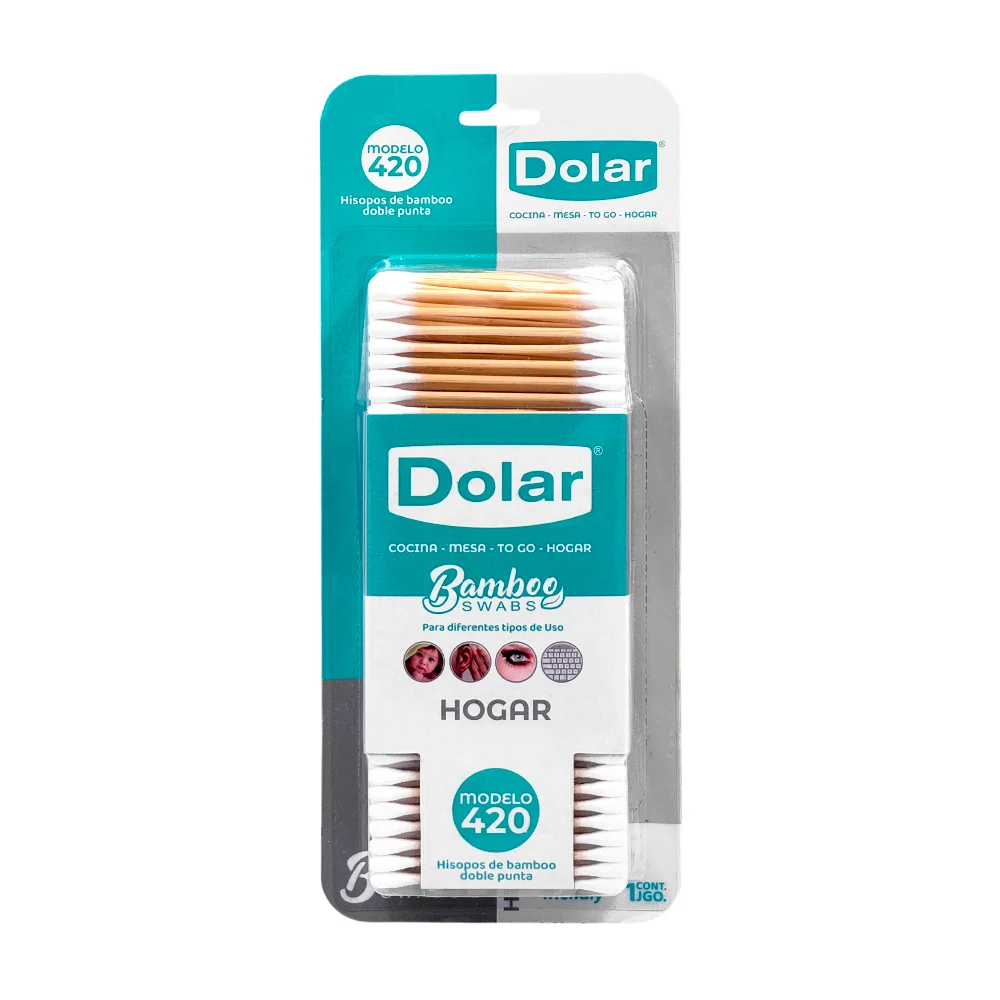 Blíster con 420 cotonetes de bamboo con doble punta / dolar / bamboo …