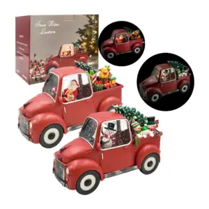 Adorno musical en forma de camioneta y mini figuras decorativas, vari…