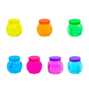1pza Mini bote de slime brilloso con figura de calabaza, variedad de …