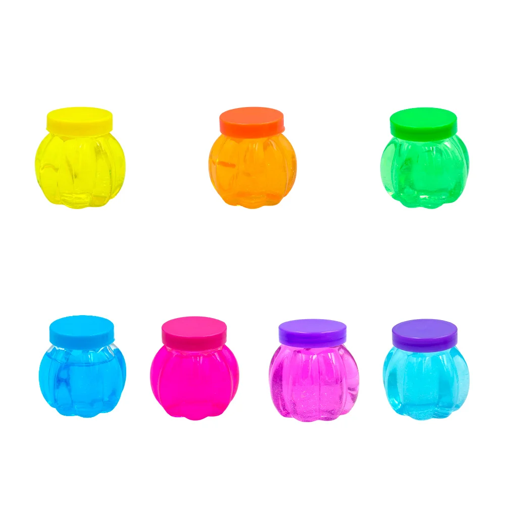 1pza Mini bote de slime brilloso con figura de calabaza, variedad de …