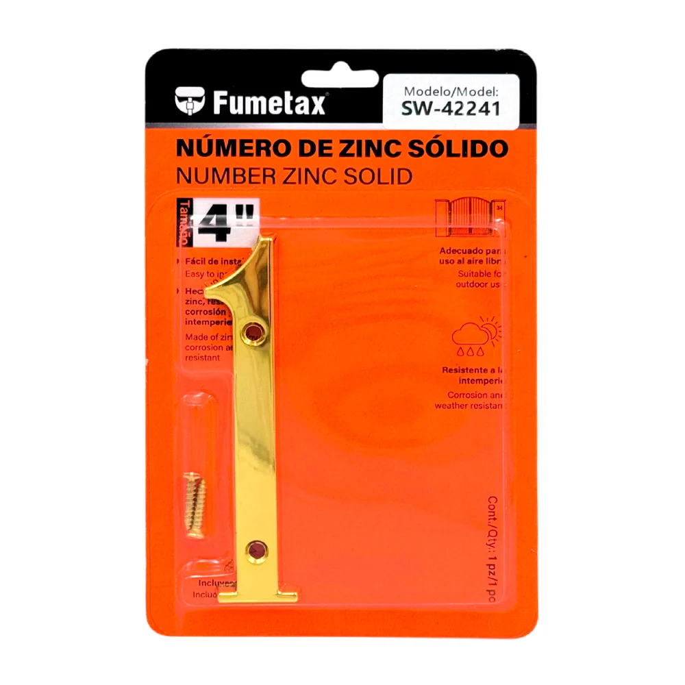Número 1 de zinc sólido fumetax, 4in para exterior / sw-42241