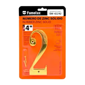 Número 2 de zinc sólido fumetax, 4in para exterior / sw-42242