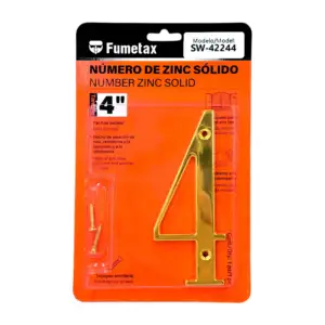Número 4 de zinc sólido fumetax, 4in para exterior / sw-42244