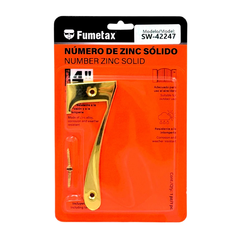 Número 7 de zinc sólido fumetax, 4in para exterior / sw-42247