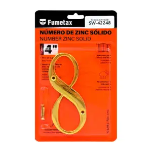 Número 8 de zinc sólido fumetax, 4in para exterior / sw-42248