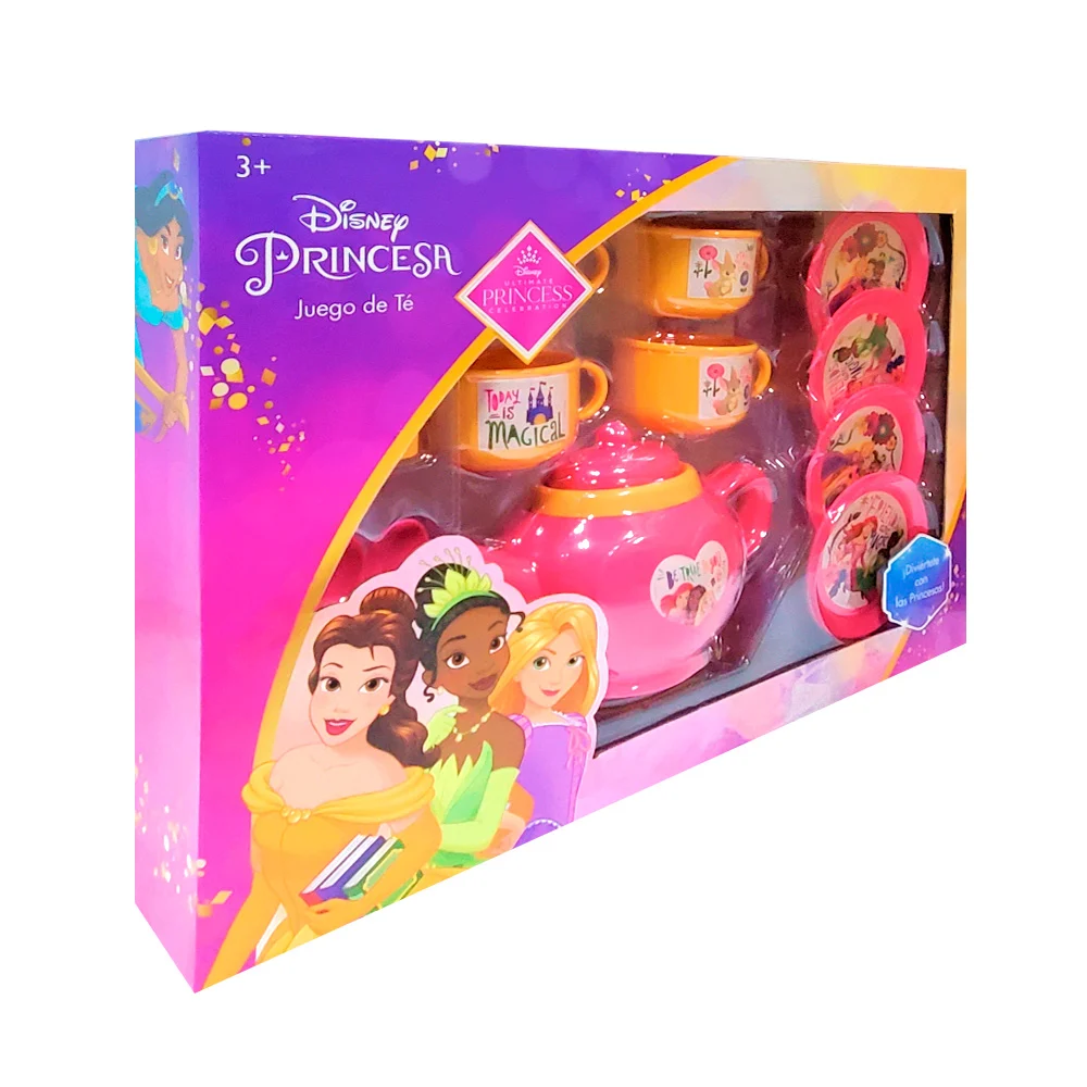 Juego de utensilios, tazas y platos para té con estampado de princesa…