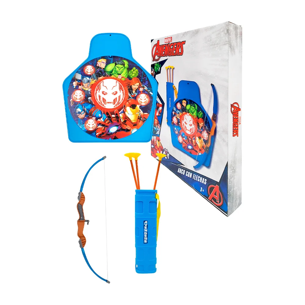 Set de arco de juguete con carga de flechas y estampado de los Vengad…