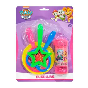Set de burbujas con tazoncito y cucharas sopladoras con diferentes fo…
