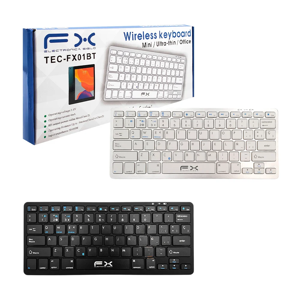 Mini teclado inalámbrico, compatible con varios dispositivos, varieda…