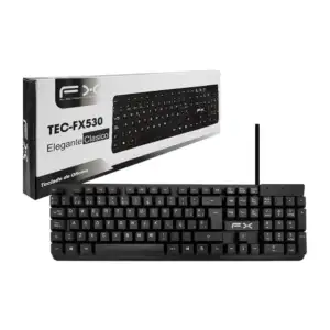 Teclado fx alámbrico con diseño clásico elegante para oficina / tec-f…
