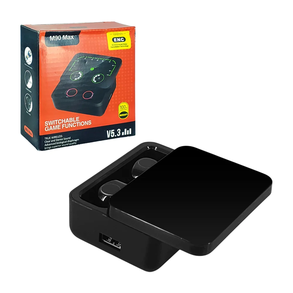 Audífonos inalámbricos bluetooth m90 max con estuche de indicador de …