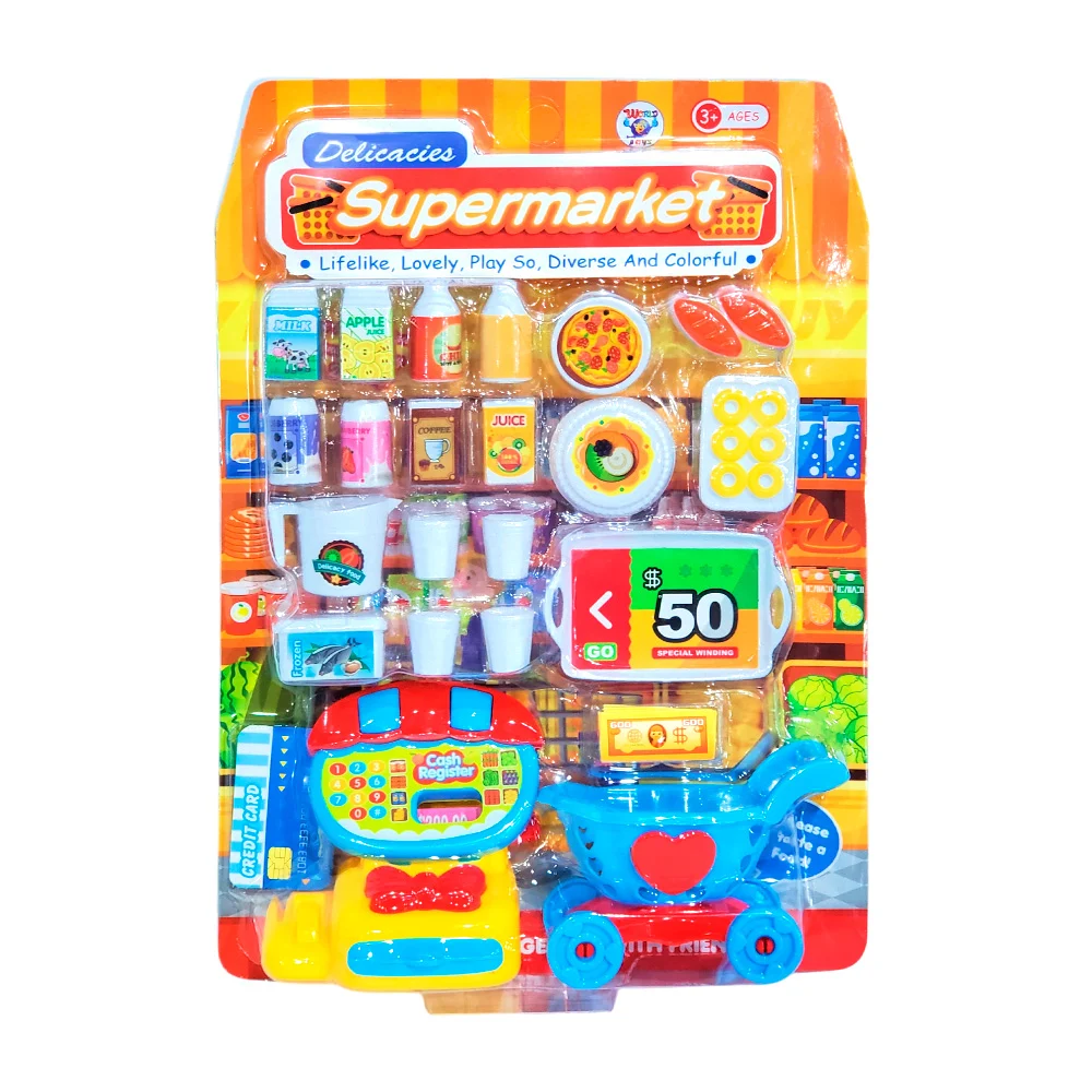 Set de juguete con temática de supermercado, variedad de accesorios /…