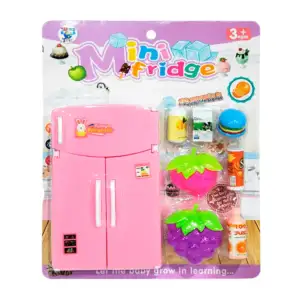 Set de juguete con temática de mini refrigerador y comida / mini frid…
