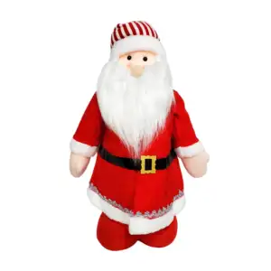 Figura decorativa estilable afelpada en forma de santa claus, 66-125x…