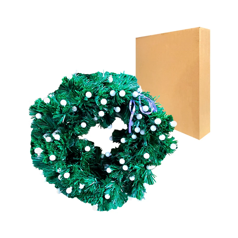Corona navideña de 36cm con luces multicolor para decorar la puerta /…