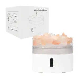 Humidificador circular con diseño tipo volcán y cristales de sal / ze…