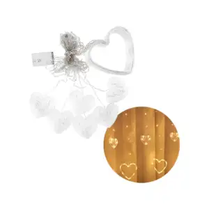 Guirnalda decorativa en forma, cascada con corazones transparentes, t…