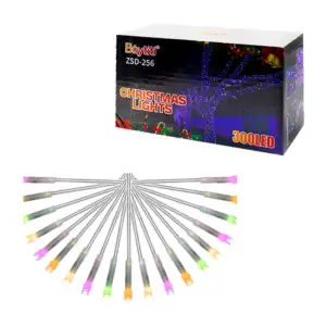 Serie guirnalda decorativa navideña con luces de colores / 300led
