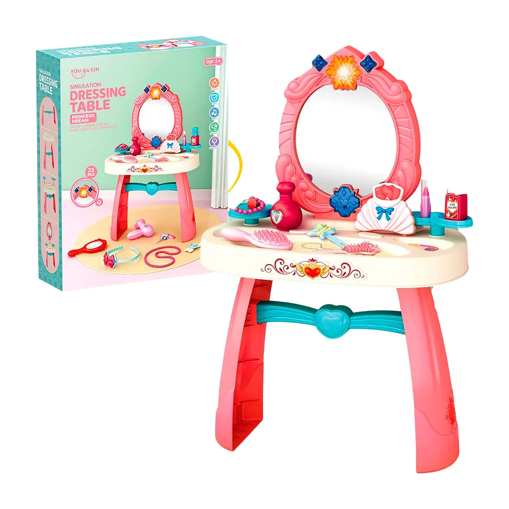 Tocador de juguete con luces, música y diversos accesorios / dressing…