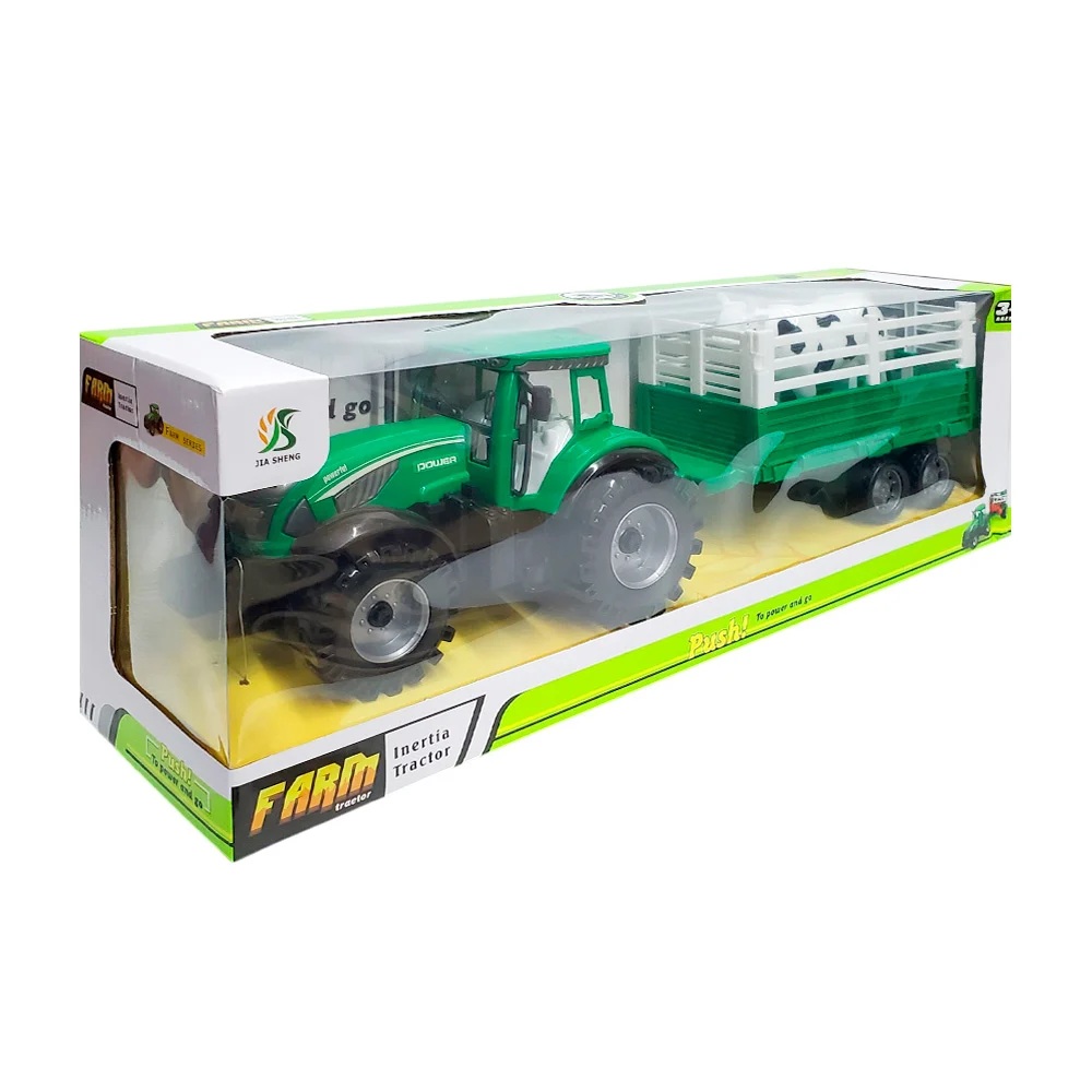 Camión tractor de fricción con canasta transportadora de animal de gr…