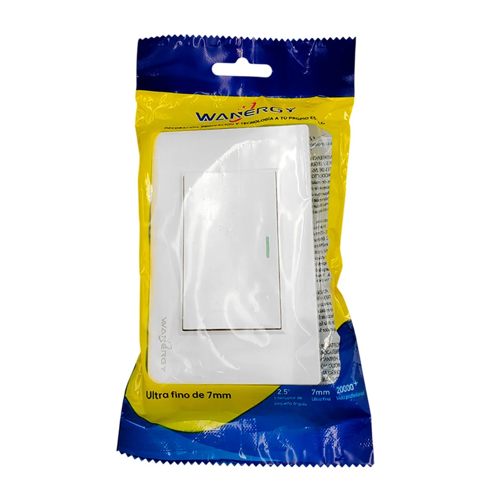Placa apagador wanergy sencillo con 3 módulos, blanco marfil / 05218