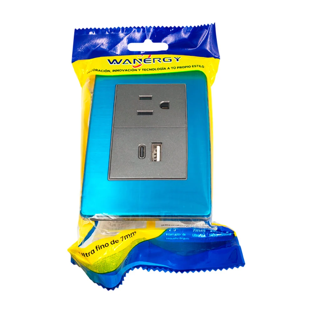 Placa de acero inoxidable wanergy con 1 contacto trifásico, entrada u…