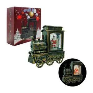 1pza Tren decorativo navideño, con iluminación, bocinas y mini figura…