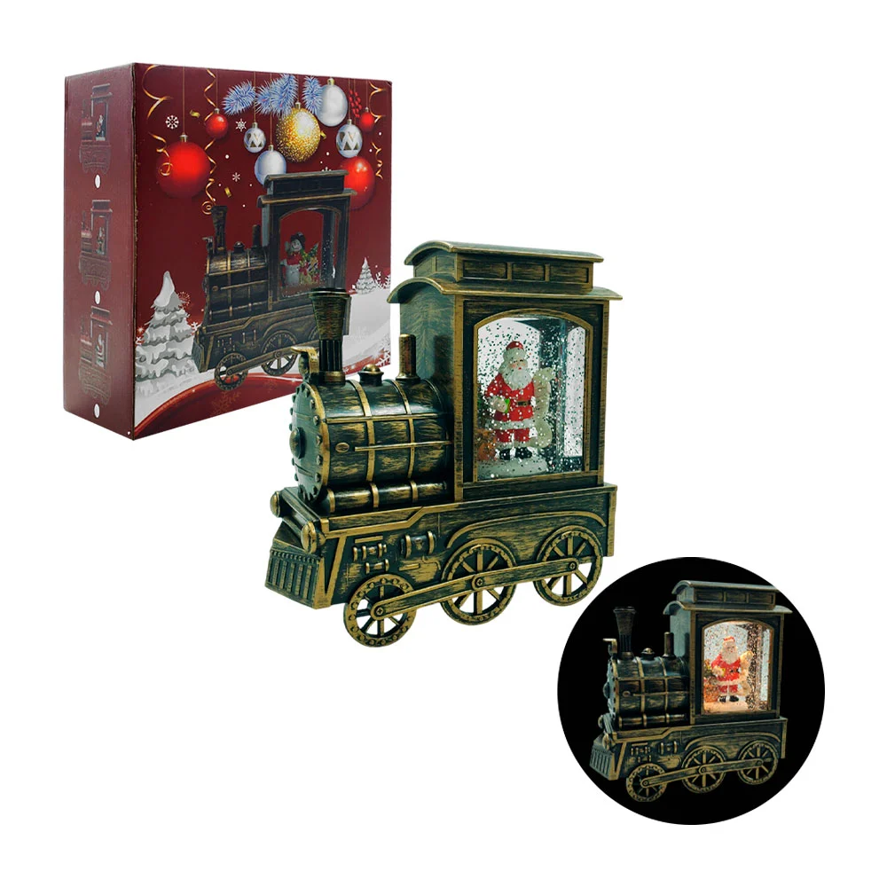 1pza Tren decorativo navideño, con iluminación, bocinas y mini figura…