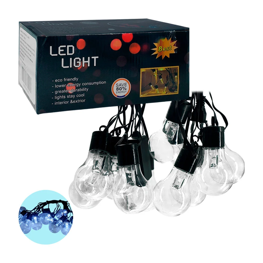 Serie guirnalda decorativa en forma de mini focos de luz blanca, usos…