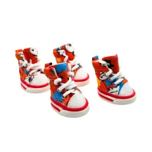 Paquete con zapatos pequeños para perros con estampado de personajes …