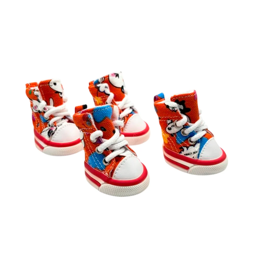 Paquete con zapatos pequeños para perros con estampado de personajes …