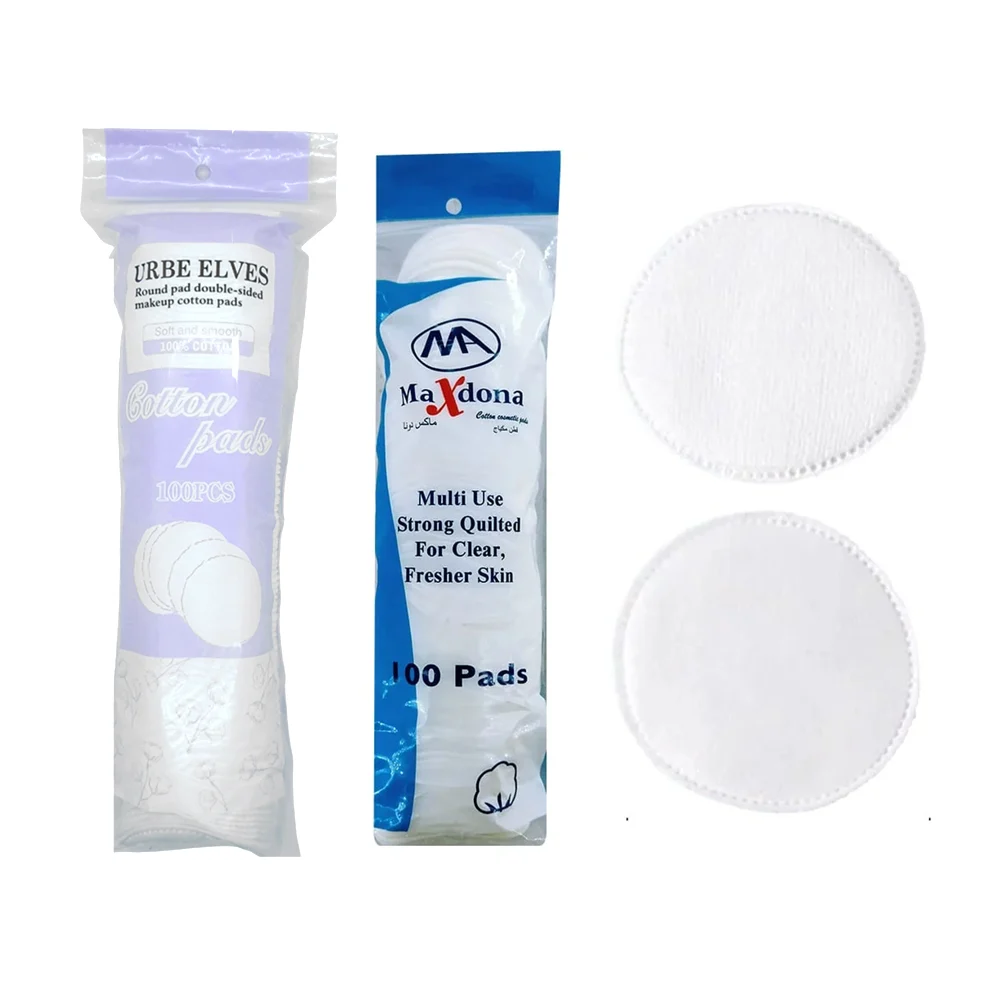 Paquete 100 almohadillas de algodón para limpiar el rostro / maxdona …