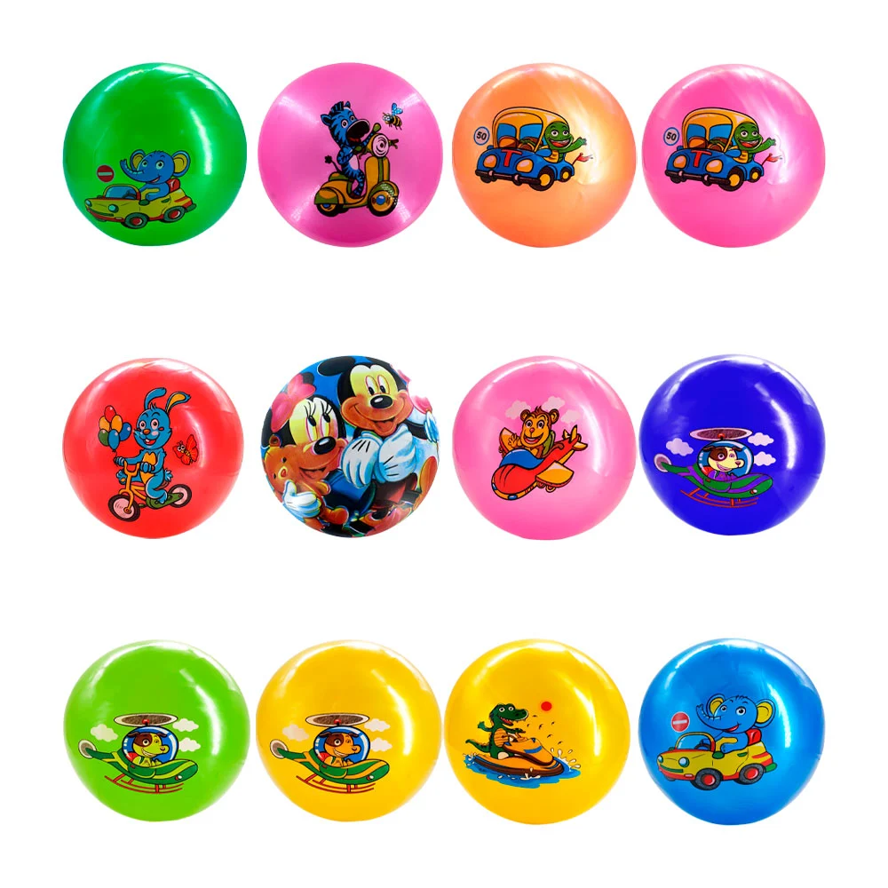 1pza Pelota desinflada de látex lisa o con diseño estampado de animal…