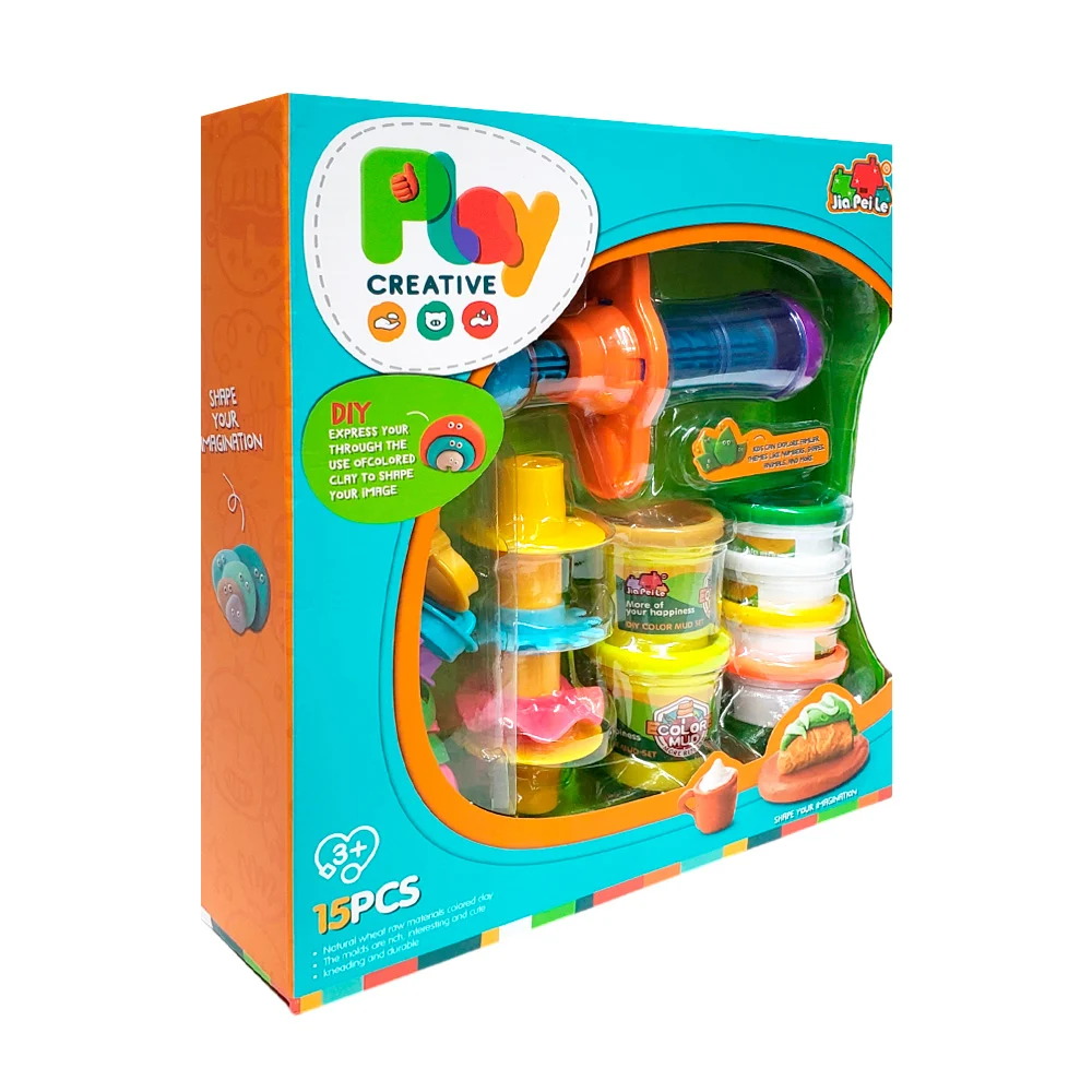 Kit de 6 masitas moldeables play creative con accesorios para moldear…