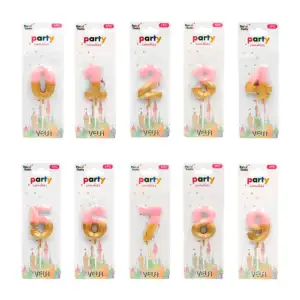 1pza Vela para cumpleaños con forma de números con diamantina, modelo…