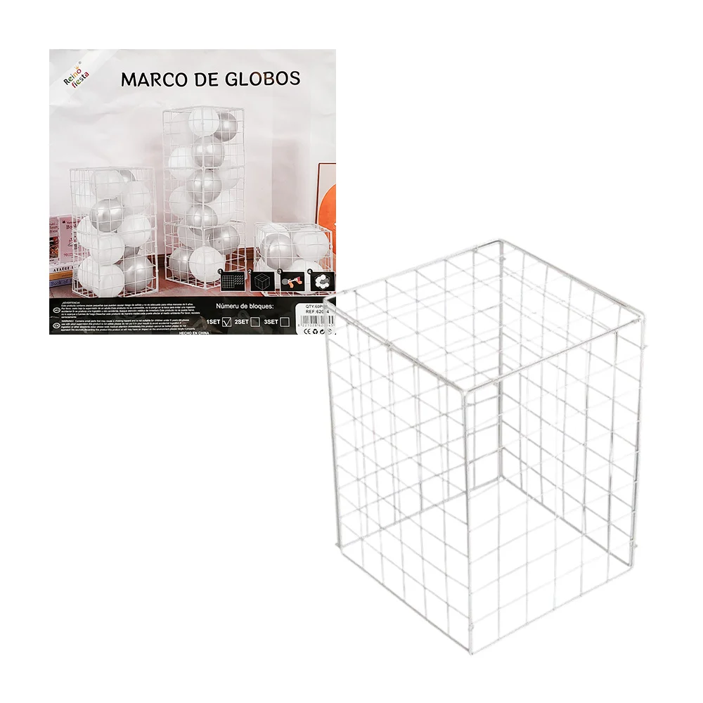 Set de rejas armables en forma de cubo, de plástico blanco con medida…