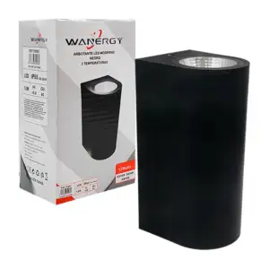 Arbotante led wanergy moderno negro con 3 intensidades / 62093