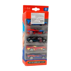 Paquete con 5 carritos scale 1:64, variedad de modelos / six six zero…